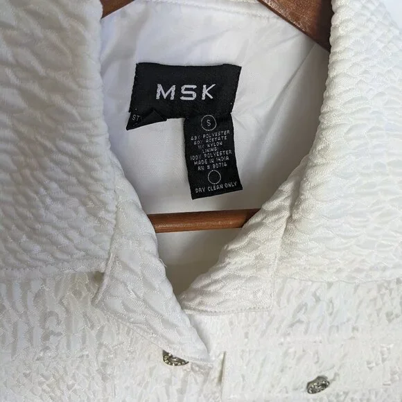 MSK Ladies Light Weight Jacket Cream color Fully Lined - Picture 4 of 8
